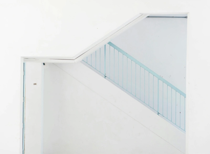 House Stairs With Black Side Wall